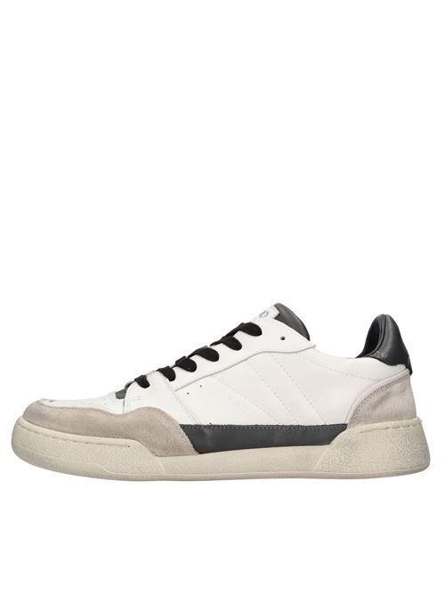 Leather and suede sneakers MONO WAY | BANGO UOMO PELLEBIANCO-GRIGIO